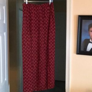 Elegant Red Patterned Skirt